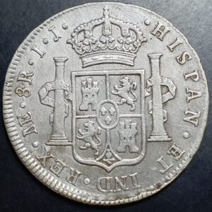 Peru Spanish Colonial 8 Reales Carol Carolus IIII 1793 LM IJ Lima Mint