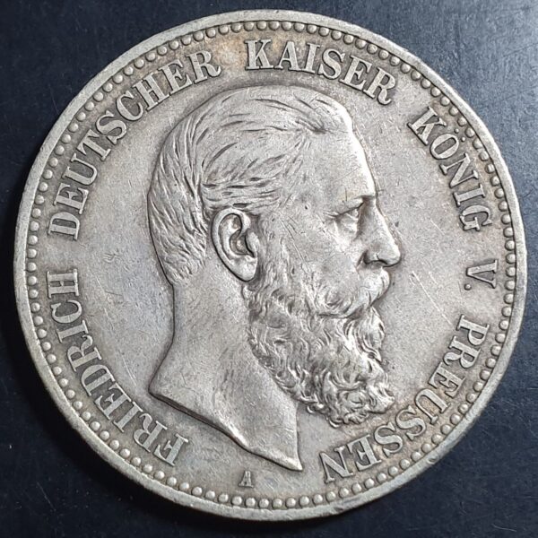 Prussia German States 5 Mark Friedrich 1888 A XF