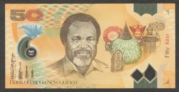 Papua New Guinea 50 Kina 2008 Polymer UNC Beautiful Banknotes - Image 2
