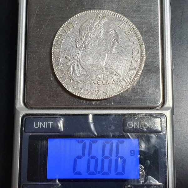 Mexico Spanish Colonial 8 Reales Carol Carolus III 1775 Mo FM Sharp Detail - Image 4