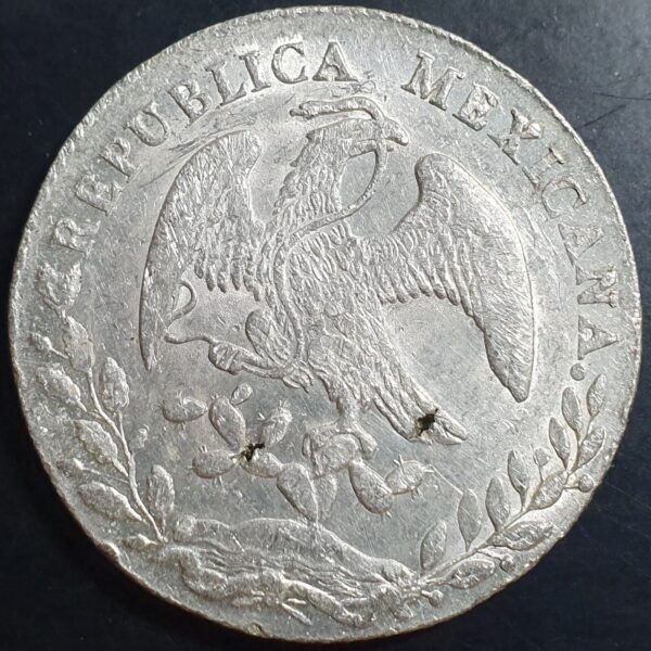 Mexico Second Republic 8 Reales 1884 Pi MH San Luis Potosi Mint aUNC Details - Image 2