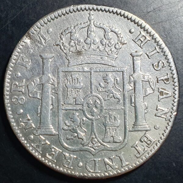 Mexico Spanish Colonial 8 Reales Carol Carolus IIII 1795 Mo FM Mexico City Mint - Image 2