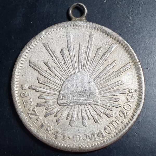 Mexico First Republic 8 Reales 1841 Zs OM Zacatecas Mint