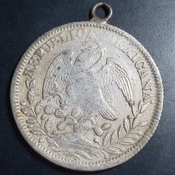 Mexico First Republic 8 Reales 1841 Zs OM Zacatecas Mint - Image 2