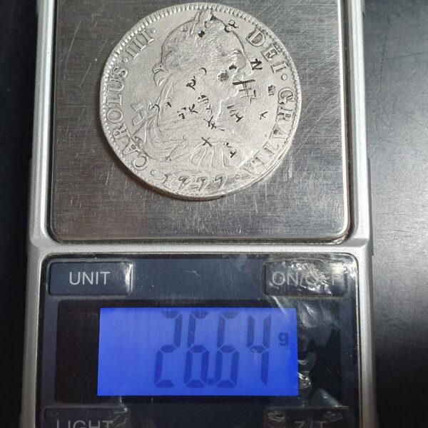 Mexico Spanish Colonial 8 Reales Carol Carolus III 1777 Mo FM Mexico City Mint - Image 4