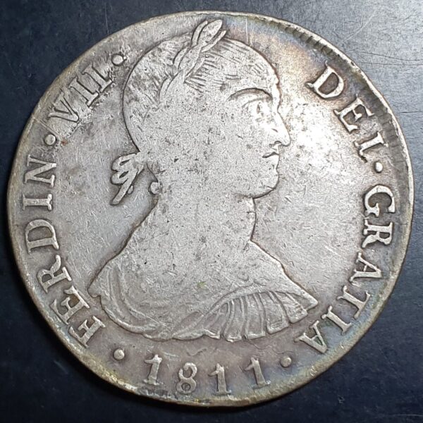 Peru Spanish Colonial 8 Reales Ferdin Ferdinand VII 1811 LME JP Imaginary Bust