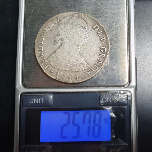 Peru Spanish Colonial 8 Reales Ferdin Ferdinand VII 1811 LME JP Imaginary Bust - Image 4