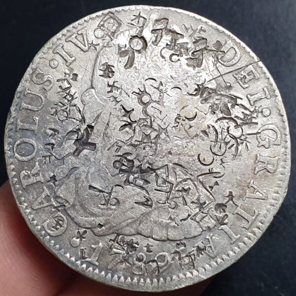 Mexico Spanish Colonial 8 Reales Carol Carolus IV 1789 Mo FM Chinese Chopmark