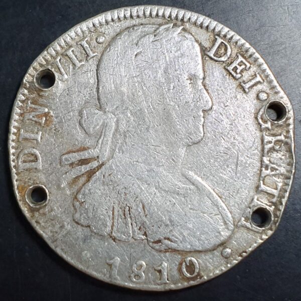Mexico Spanish Colonial 8 Reales Ferdin Ferdinand VII 1810 Mo HJ Mexico Mint