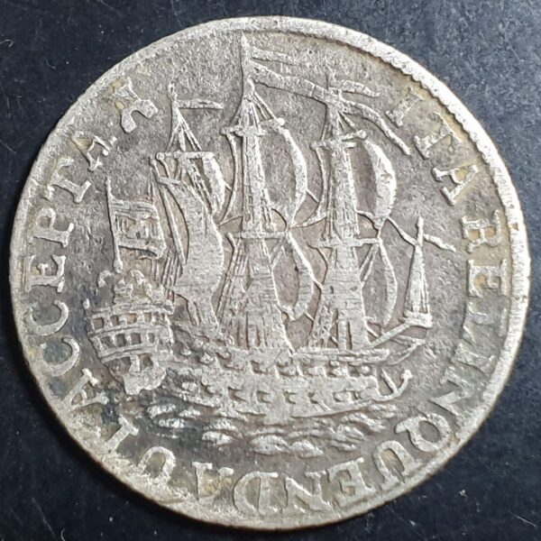 Netherlands 6 Stuiver Scheepjesschelling Zeeland Zeelandia 1771 Silver