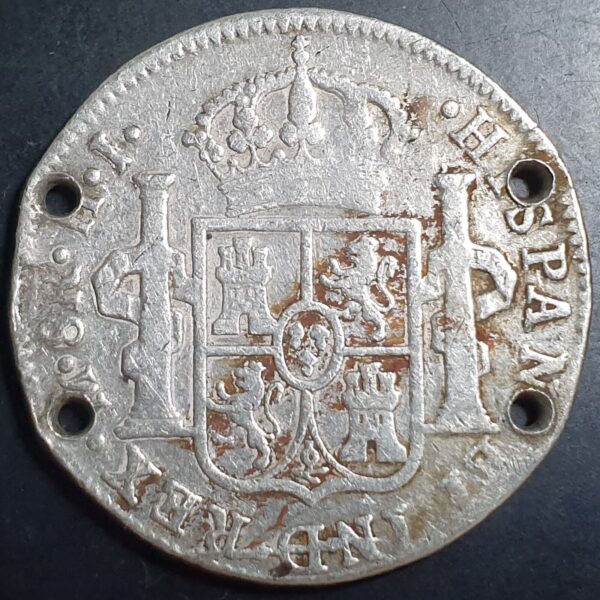 Mexico Spanish Colonial 8 Reales Ferdin Ferdinand VII 1810 Mo HJ Mexico Mint - Image 2