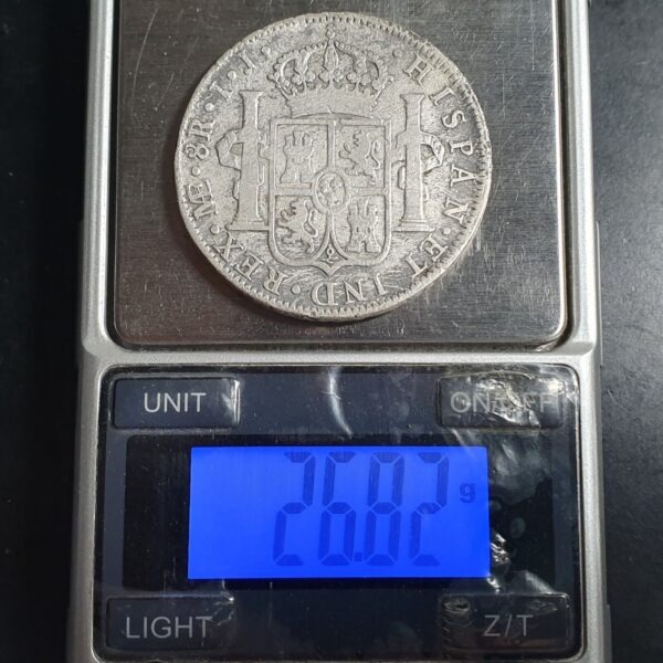 Peru Spanish Colonial 8 Reales Carol Carolus IIII 1798 LME IJ Lima Mint - Image 4