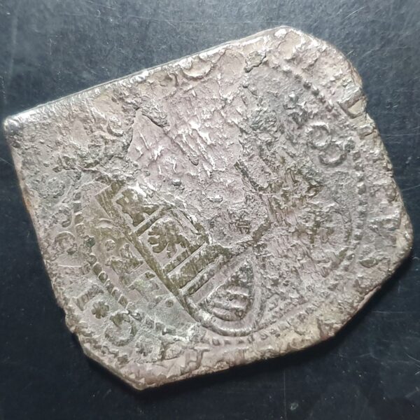 Mexico Spanish Colonial 8 Reales Klippe Philip V (21.90 gr) 1733 Shipwreck