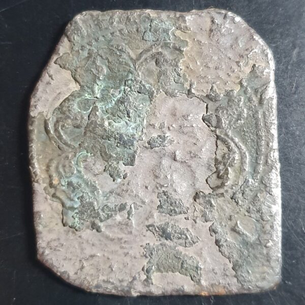 Mexico Spanish Colonial 8 Reales Klippe Philip V (21.90 gr) 1733 Shipwreck - Image 2