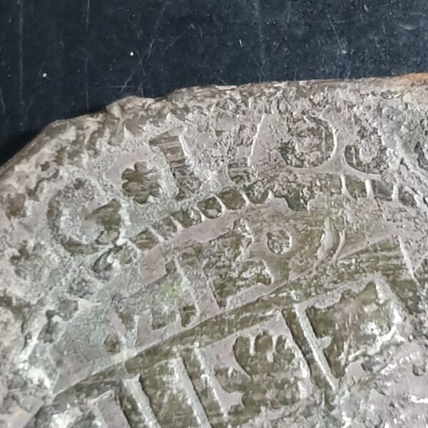 Mexico Spanish Colonial 8 Reales Klippe Philip V (21.90 gr) 1733 Shipwreck - Image 3