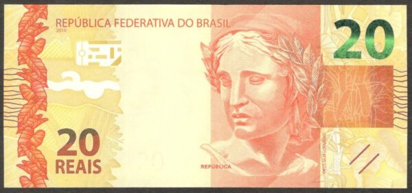 Brazil 20 Reais Golden Tamarin P-255 2010 UNC