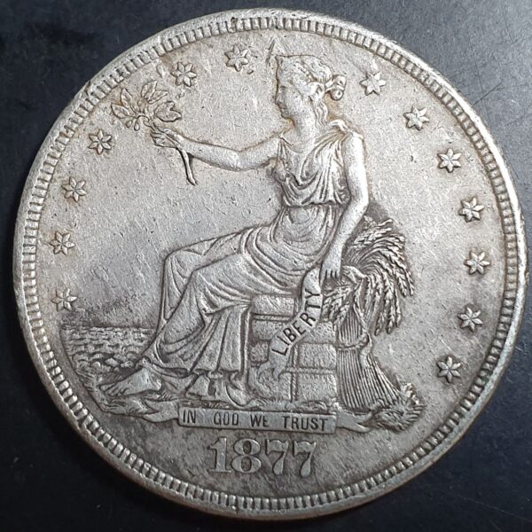 United States of America Silver Trade Dollar 420 Grains 900 Fine 1877 S