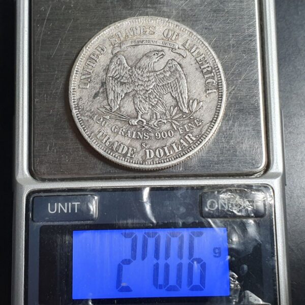 United States of America Silver Trade Dollar 420 Grains 900 Fine 1877 S - Image 4