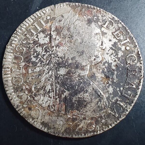 Netherlands Indies Madura Island Ducaton on Mexico 8 Reales 1811-54 Fine