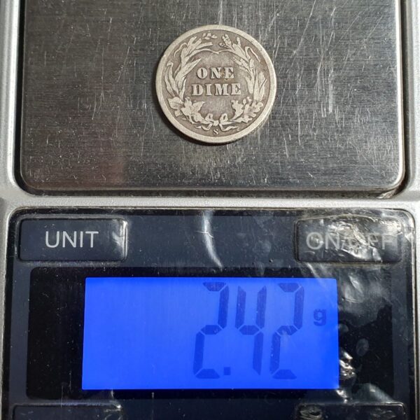 United States Barber Dime 1906 S San Francisco Mint - Image 3