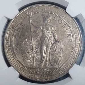 Great Britain Hong Kong 1 One Trade Dollar 1903B Bombay Mint NGC MS 61