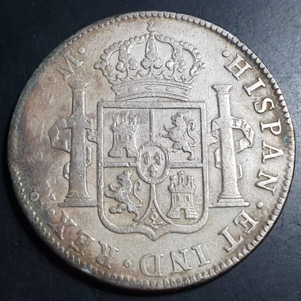 Mexico Spanish Colonial 8 Reales Carol Carolus IIII 1796 Mo FM Mexico City Mint - Image 2
