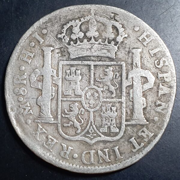 Mexico Spanish Colonial 8 Reales Ferdin Ferdinand VII 1810 Mo HJ Mexico Mint - Image 2