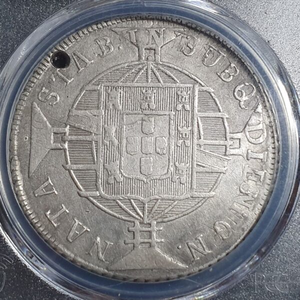Brazil 960 Reis 1818 R PCGS XF Detail - Image 2