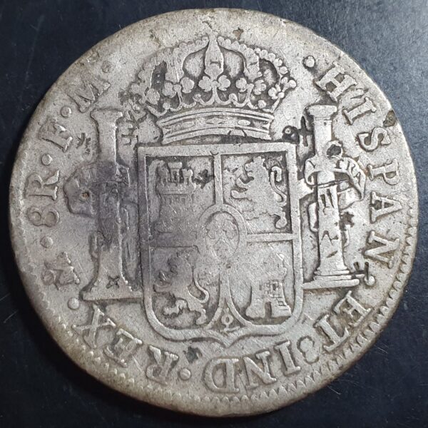 Mexico Spanish Colonial 8 Reales Carol Carolus IIII 1799 Mo FM Mexico City Mint - Image 2
