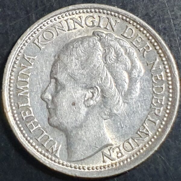 Netherlands 10 Cents Wilhelmina 1938 UNC Luster - Image 2