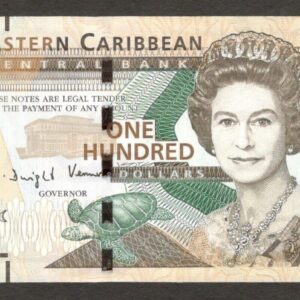 Eastern Caribbean States 100 Dollars Queen Elizabeth II P-55b 2015 UNC
