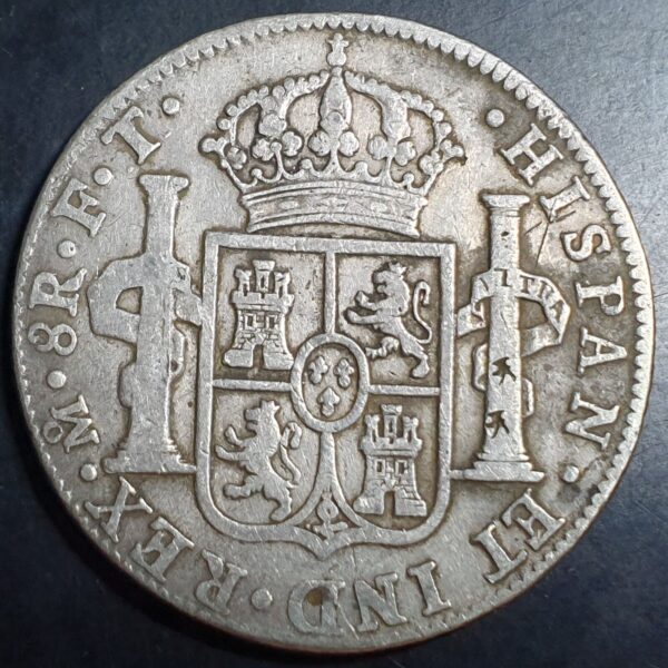 Mexico Spanish Colonial 8 Reales Carol Carolus IIII 1801 Mo FT Mexico City Mint - Image 2
