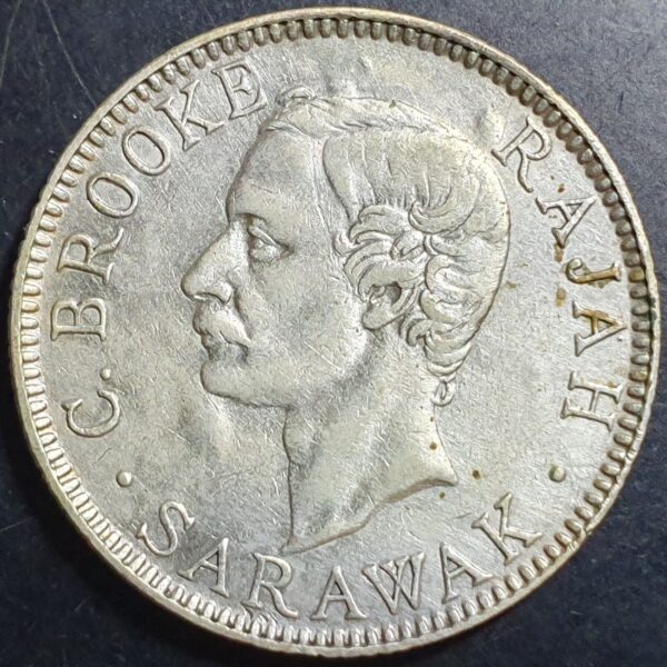 Sarawak 20 Cents Rajah C Brooke 1906 H Scarce