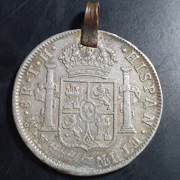 Mexico Spanish Colonial 8 Reales Carol Carolus IIII 180X Mo TH Mexico City Mint - Image 2