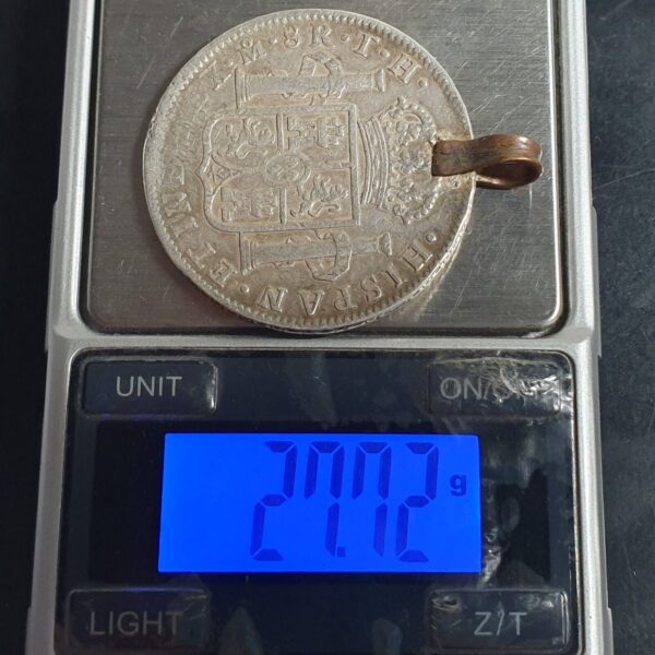 Mexico Spanish Colonial 8 Reales Carol Carolus IIII 180X Mo TH Mexico City Mint - Image 4