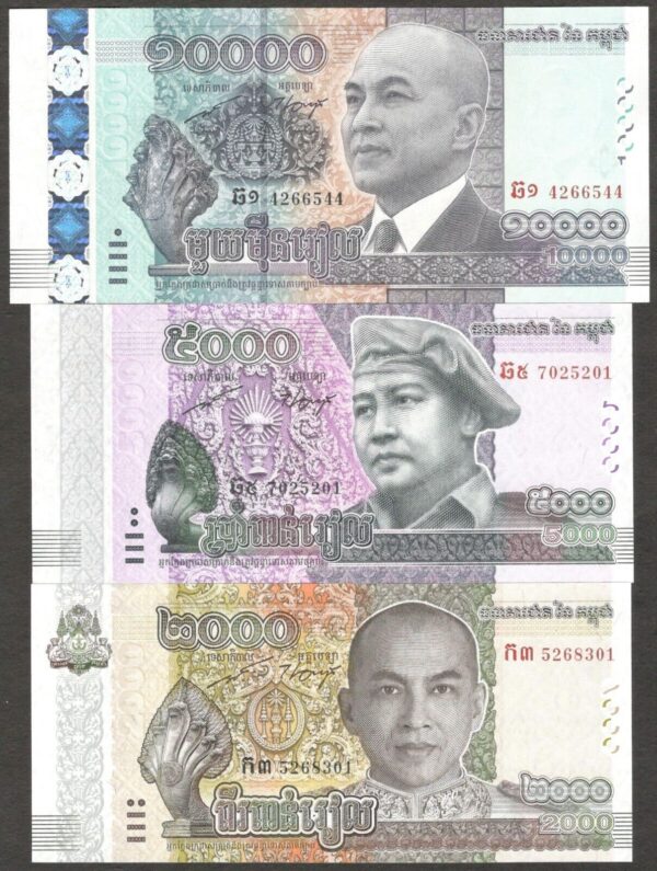 Full Set 13 Pcs Cambodia 100 to 200000 Riels P61 P62 P65-70 P72-74 2012-2024 UNC - Image 7