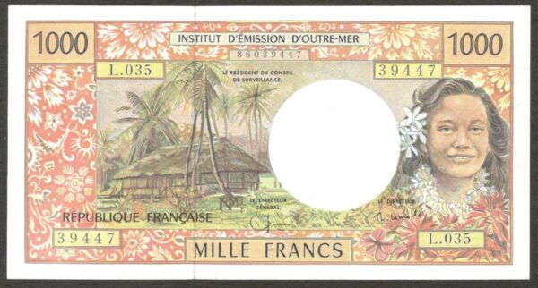 Republic Francaise French Pacific Territories 1,000 1000 Francs P-2h 2000-2003