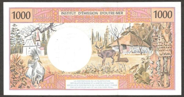 Republic Francaise French Pacific Territories 1,000 1000 Francs P-2h 2000-2003 - Image 2