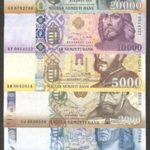 Full Set 6 Pcs Hungary 500 1000 2000 5000 10000 20000 P-202 - 207 Rndom Year UNC