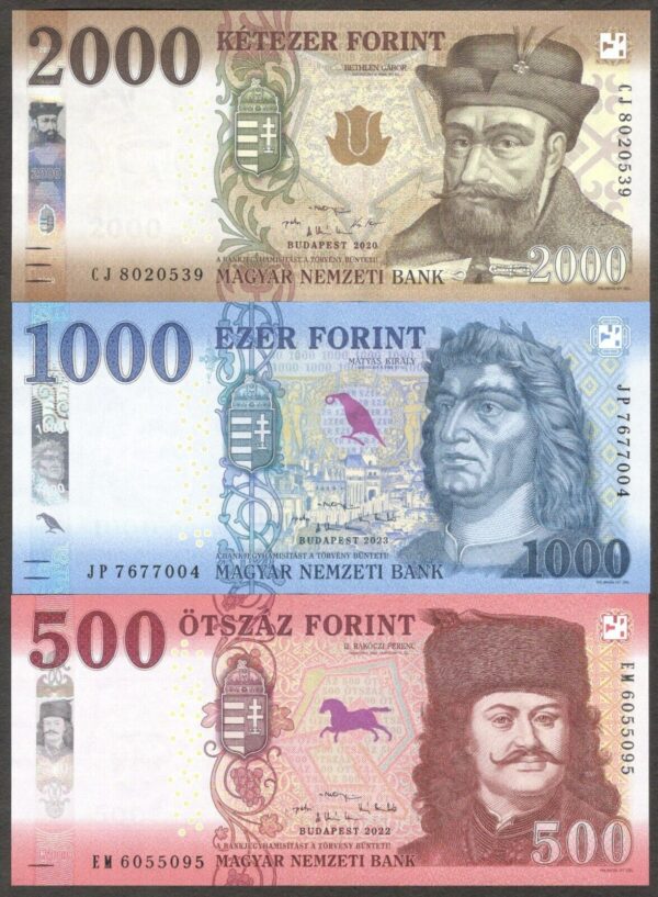 Full Set 6 Pcs Hungary 500 1000 2000 5000 10000 20000 P-202 - 207 Rndom Year UNC - Image 5
