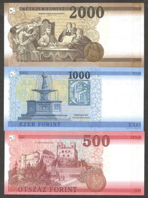 Full Set 6 Pcs Hungary 500 1000 2000 5000 10000 20000 P-202 - 207 Rndom Year UNC - Image 6