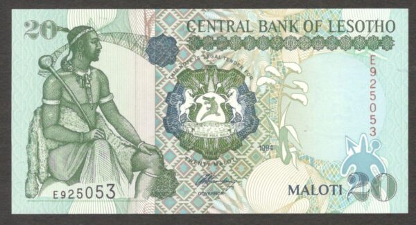 Lesotho 20 Maloti 1994 UNC