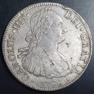 Mexico Spanish Colonial 8 Reales Carol Carolus IIII 1798 Mo FM Mexico City Mint