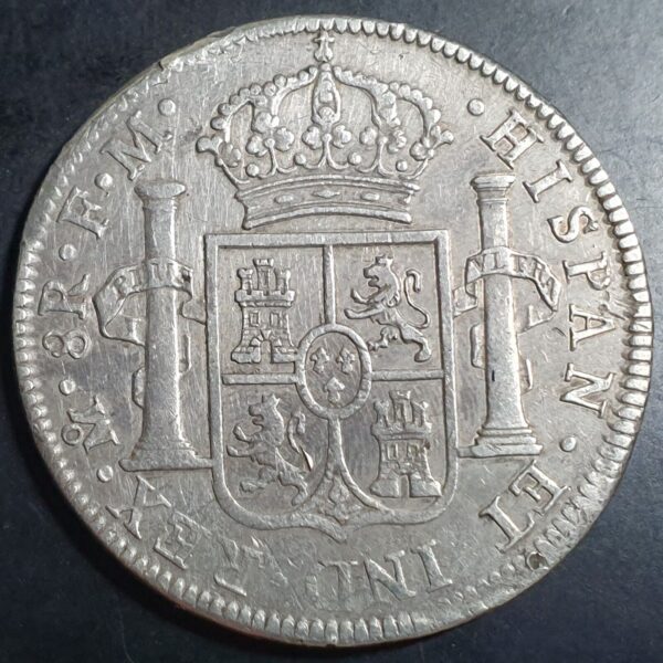 Mexico Spanish Colonial 8 Reales Carol Carolus IIII 1798 Mo FM Mexico City Mint - Image 2