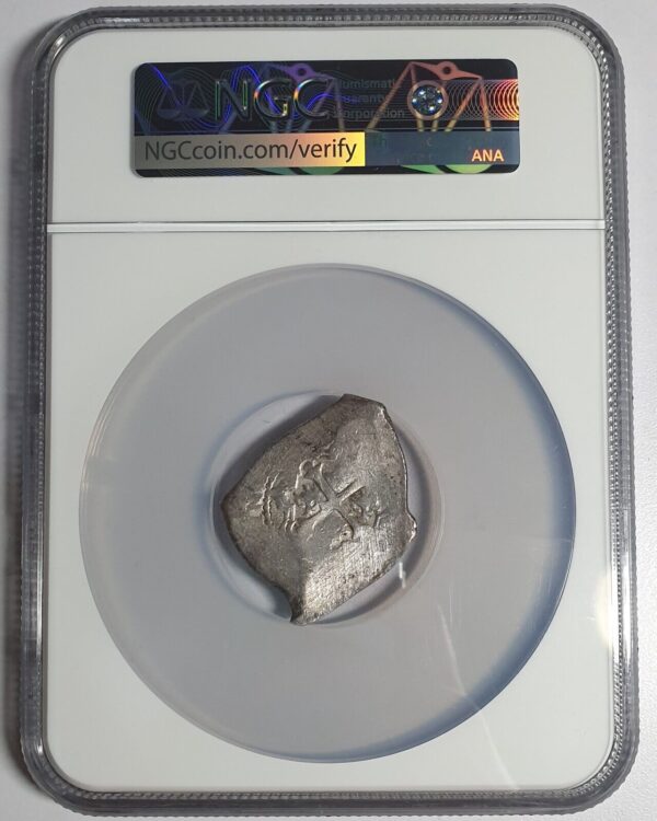 Mexico 8 Reales COB Charles III 1667 - 1677 MoG NGC VF Details Oversize Holder - Image 2