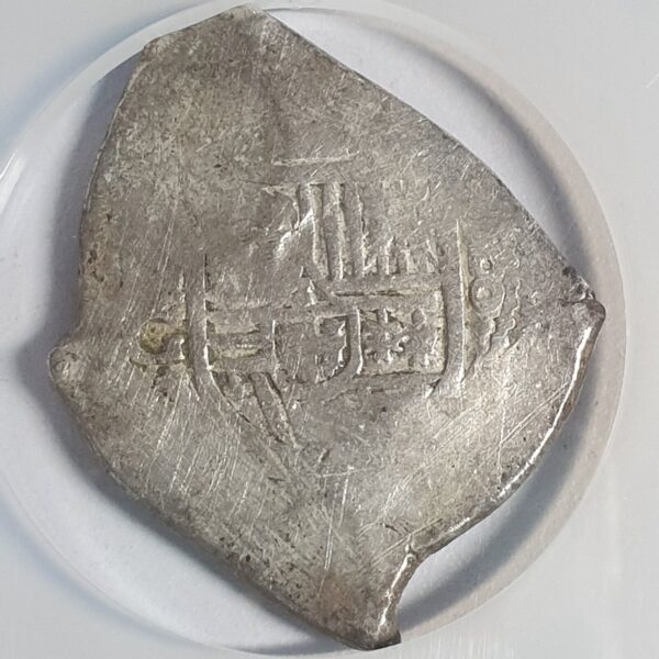Mexico 8 Reales COB Charles III 1667 - 1677 MoG NGC VF Details Oversize Holder - Image 3