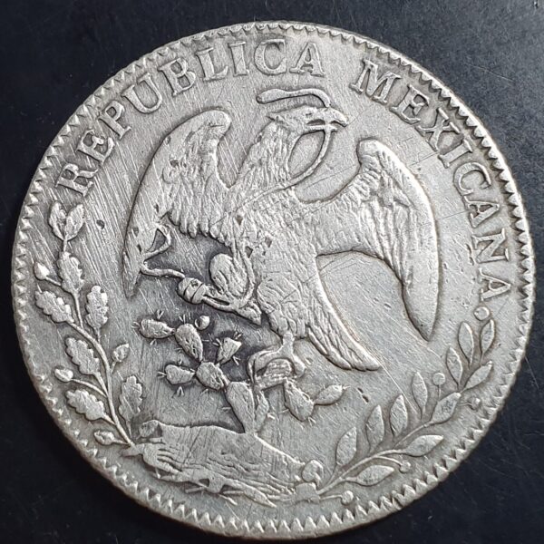 Mexico First Republic 8 Reales 1855 Go PF Guanajuato Mint - Image 2
