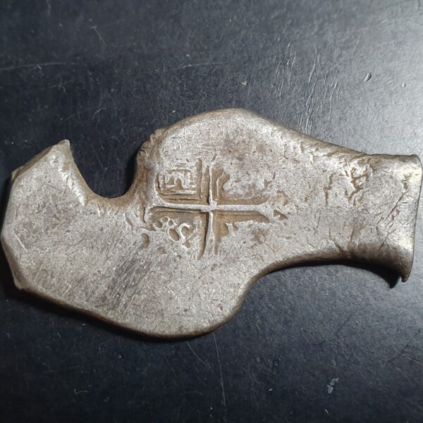 Mexico Spanish Colonial 8 Reales COB Philip III HookShape (27.78 gr) 1607-1621 F - Image 2