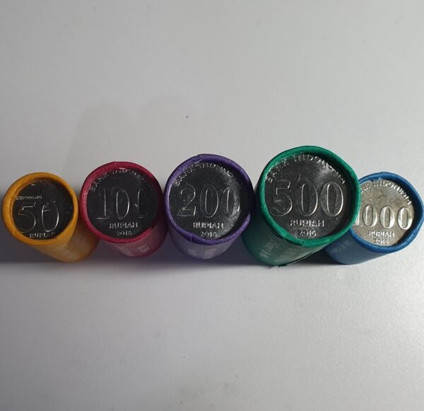 Full Set Roll 25 Pcs Indonesia 50 100 200 500 1000 Rupiah 1999 & 2016 BUNC