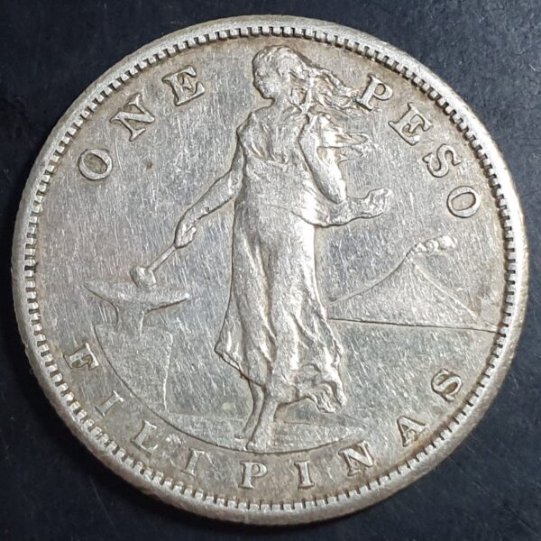 United States Philippines 1 One Peso 1908 S Silver